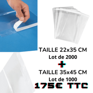 Lot de 2 Pack de Sachets Auto-Adhésifs - 3000 sachets